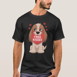 Cocker Spaniel Dog Valentinstag Free Kisses T-Shirt