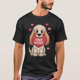 Cocker Spaniel Dog Valentinstag Free Kisses T-Shirt