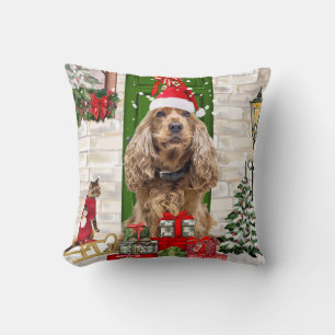 Cocker Spaniel Dog Weihnachtsbaum Kissen