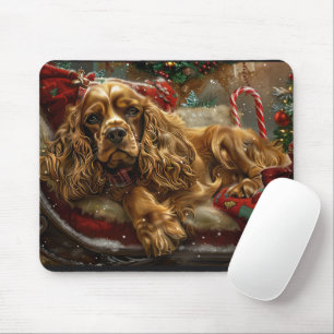 Cocker Spaniel Dog Weihnachtsfest Mousepad
