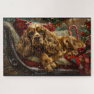 Cocker Spaniel Dog Weihnachtsfest Puzzle