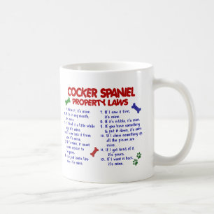 COCKER SPANIEL-Eigentums-Gesetze 2 Tasse