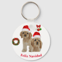 Cocker spaniel Feliz Navidad