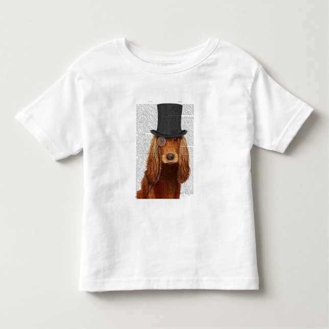 Cocker Spaniel, Festhund und Hut Kleinkind T-shirt (Vorderseite)