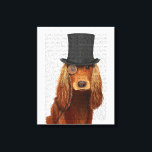 Cocker Spaniel, Festhund und Hut Leinwanddruck<br><div class="desc">Cocker Spaniel, Formal Hound und Hut von FabFunky. Ein Dapper Cocker Spaniel mit einem lustigen Tophat und Monokel. | 191415D</div>
