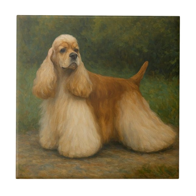 Cocker Spaniel Fliese (Vorderseite)