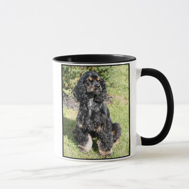 Cocker Spaniel Foto auf Keramik Tasse (Rechts)