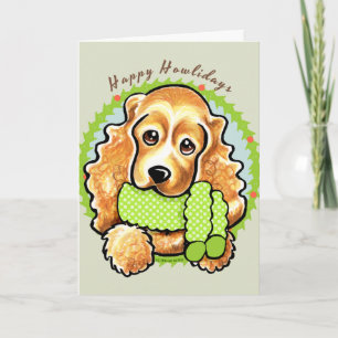 Cocker Spaniel Frohe Howlidays Feiertagskarte