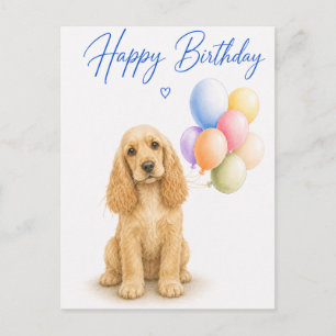 Cocker Spaniel Geburtstag Postkarte