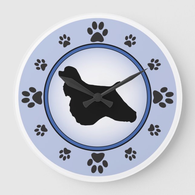 Cocker spaniel große wanduhr (Vorderseite)
