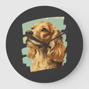 Cocker Spaniel Große Wanduhr