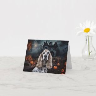 Cocker Spaniel Halloween Beängstigend Karte