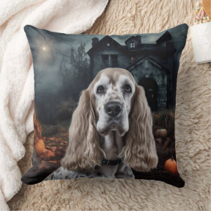 Cocker Spaniel Halloween Beängstigend Kissen