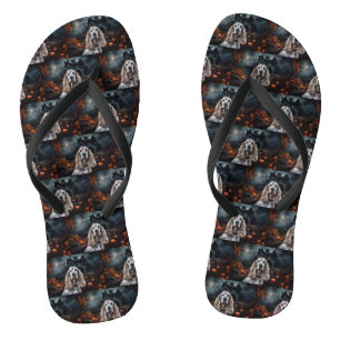 Cocker Spaniel Halloween Gruselig Flip Flops