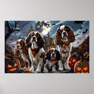 Cocker Spaniel Halloween Gruselig Poster