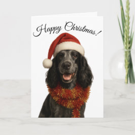 Cocker Spaniel Happy Christmas Dog greetings card Feiertagskarte