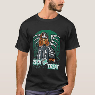 Cocker Spaniel Happy Halloween Kostüm Skeleton Lo T-Shirt