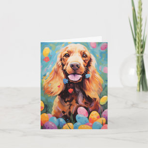 Cocker Spaniel Happy Oaster Karte