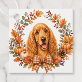 Cocker Spaniel Herbstkranz Geschenkanhänger