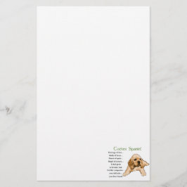Cocker Spaniel Heritage of Liebe Briefpapier