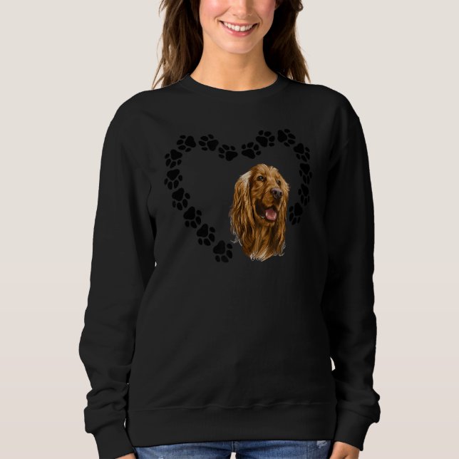 Cocker Spaniel Herz Funny Cocker Spaniel Eigentüme Sweatshirt (Vorderseite)
