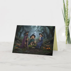 Cocker Spaniel Hexe Halloween-Karte Feiertagskarte