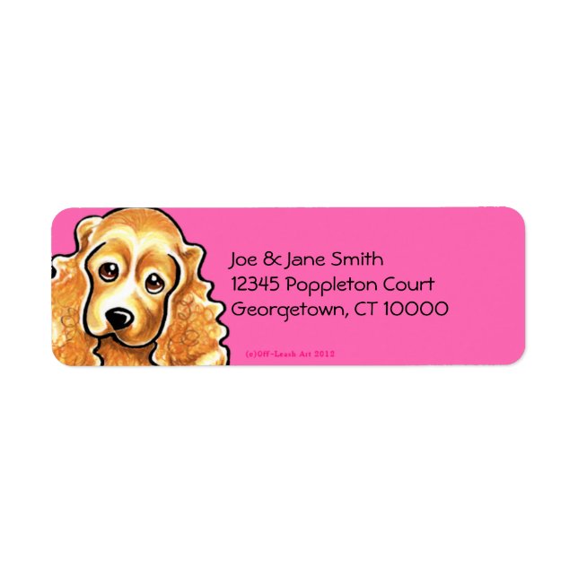 Cocker Spaniel Hot Pink (Vorne)