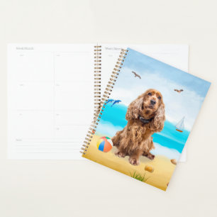 Cocker Spaniel Hund am Strand Planer