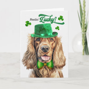 Cocker Spaniel Hund fühlt sich am St. Patrick's Da Feiertagskarte