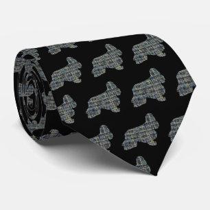 Cocker Spaniel Hund Gelb- und Schwarz-Grid-Krawatt Krawatte