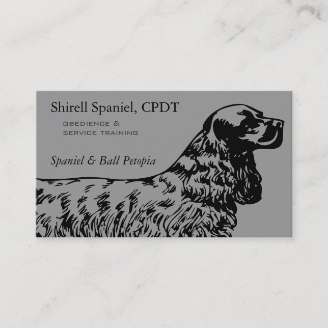 Cocker Spaniel Hund Geschäft Visitenkarte (Vorderseite)