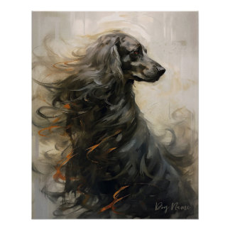 Cocker Spaniel Hund im Wind 2002 - Yacobsen Dero Poster