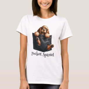 Cocker Spaniel Hund in einer Tasche T-Shirt