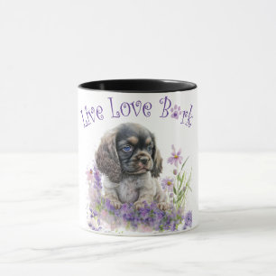 Cocker Spaniel Hund Mama Floral Tasse