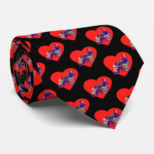 Cocker Spaniel Hund Red Valentine's Day Krawatte