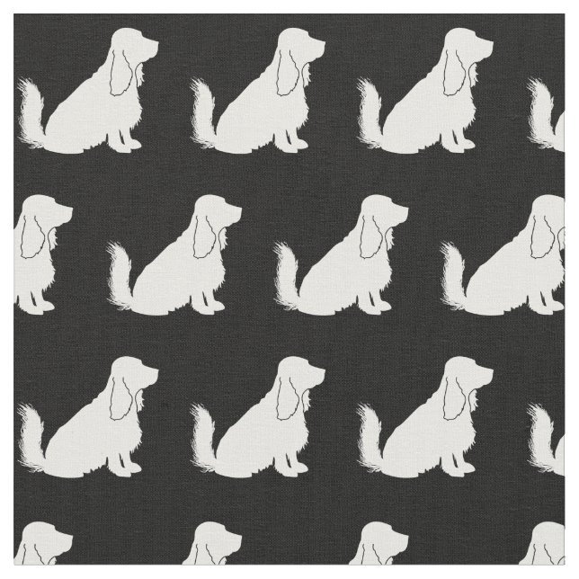 Cocker Spaniel Hund Silhouette Haustier Stoff (Nahaufnahme)