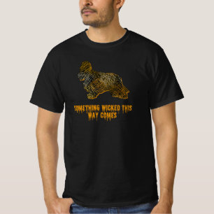 Cocker Spaniel Hund Silhouette Spaß Orange Hallowe T-Shirt