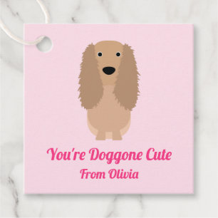 Cocker Spaniel Hund Valentinstag Party Geschenkanhänger