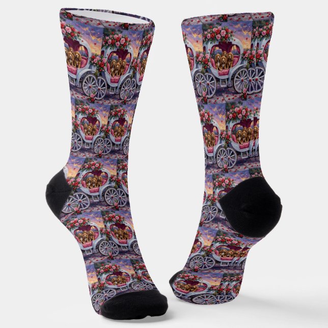 Cocker Spaniel Hund Valentinstag  Socken (Gewinkelt)