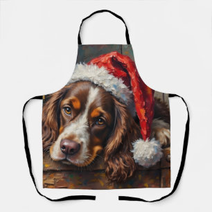 Cocker Spaniel Hund Vintage Weihnachts-Spielzeugki Schürze