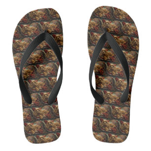 Cocker Spaniel Hund Weihnachten Festlich Flip Flops
