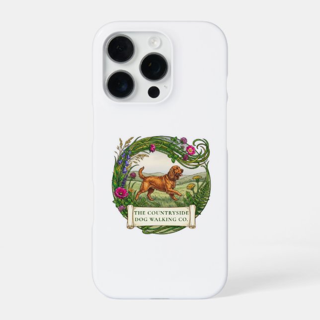 Cocker Spaniel Hundebetreuer Custom iPhone Case Hülle (Rückseite)