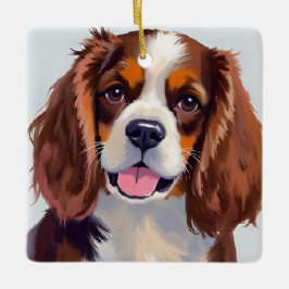Cocker Spaniel-Hundemalerei Keramikornament