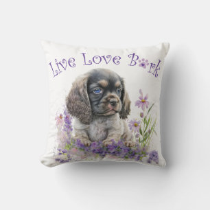 Cocker Spaniel Hundemama Blumen Kissen