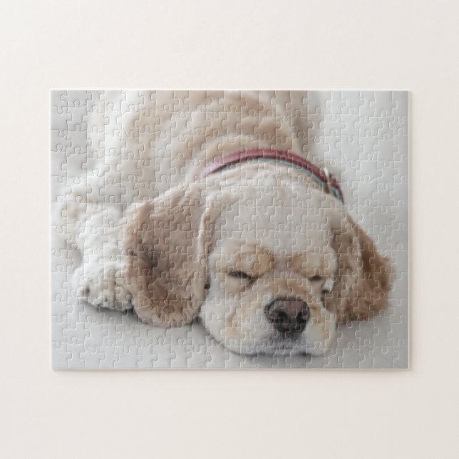 Cocker spaniel-Hundeschlafen Puzzle (Horizontal)