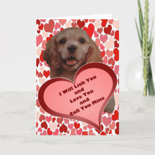 Cocker Spaniel Ich werde dich Valentine Card Feiertagskarte