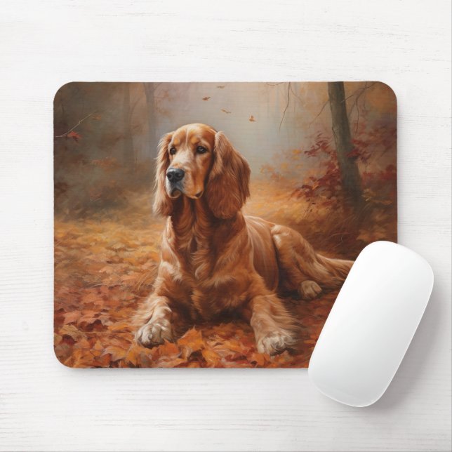 Cocker Spaniel im Herbstlaubfall inspiriert Mousepad (Mit Mouse)