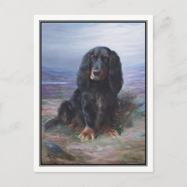 Cocker Spaniel im Hochland von Lilian Cheviot Postkarte (Vorderseite)