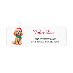 Cocker Spaniel im Santa Hut Weihnachtsgrüße