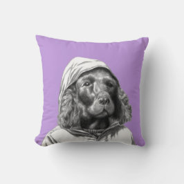 Cocker Spaniel in Rain Coat (Sumire) Kissen